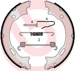SET SABOTI FRANA BREMBO S 50 515 - Compatibil cu CHRYSLER, DODGE, LANCIA, MERCEDES-BENZ