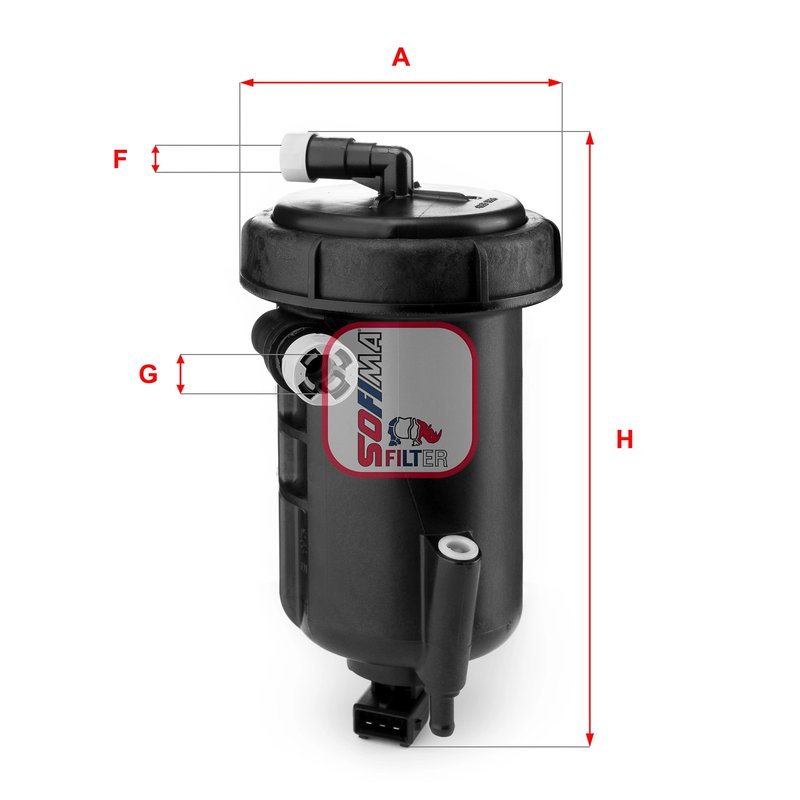 FILTRU COMBUSTIBIL SOFIMA S 5147 GC - Compatibil cu CITROEN, FIAT, PEUGEOT