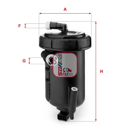 FILTRU COMBUSTIBIL SOFIMA S 5147 GC - Compatibil cu CITROEN, FIAT, PEUGEOT