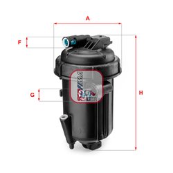 FILTRU COMBUSTIBIL SOFIMA S 5163 GC - Compatibil cu CHEVROLET, OPEL, VAUXHALL