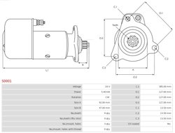 ELECTROMOTOR AS-PL S0001 - Compatibil cu MAN, MERCEDES-BENZ, NEOPLAN, SETRA