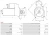 ELECTROMOTOR AS-PL S0309 - Compatibil cu CITROEN, DS, FIAT, HYUNDAI, LADA, LANCIA, LDV, PEUGEOT, SUZUKI, TALBOT