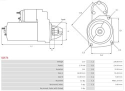 ELECTROMOTOR AS-PL S0574 - Compatibil cu BMW