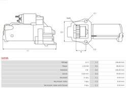 ELECTROMOTOR AS-PL S0595 - Compatibil cu ALPINA, BMW
