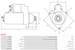 ELECTROMOTOR AS-PL S0625S - Compatibil cu VW