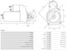 ELECTROMOTOR AS-PL S3100 - Compatibil cu HONDA, NISSAN, OPEL, RENAULT, VAUXHALL