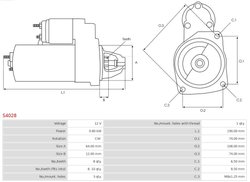 ELECTROMOTOR AS-PL S4028 - Compatibil cu FIAT, LANCIA