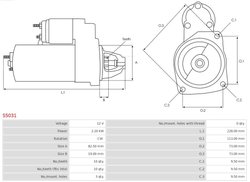 ELECTROMOTOR AS-PL S5031 - Compatibil cu JEEP