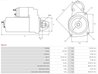 ELECTROMOTOR AS-PL S5113 - Compatibil cu MITSUBISHI, NISSAN, OPEL, RENAULT, SUZUKI, VAUXHALL, VOLVO