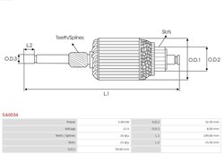 ARMATURA DEMAROR AS-PL SA0034 - Piesa auto compatibila cu mai multe marci