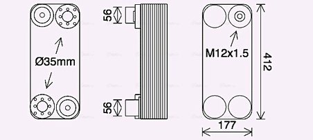 Radiator, retarder Ava Quality Cooling SC3055