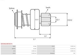 Cuplaj unisens electromotor AS-PL SD0302(BOSCH)
