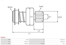 CUPLAJ UNISENS ELECTROMOTOR AS-PL SD9023 - Piesa auto compatibila cu mai multe marci