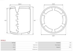 BOBINA CUPLAJ, DEMAROR AS-PL SF0012 - Piesa auto compatibila cu mai multe marci