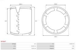 Bobina cuplaj, demaror AS-PL SF0047