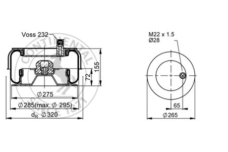 Burduf suspensie pneumatica Contitech AIR Spring SK 175-601 