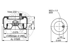 Burduf suspensie pneumatica Contitech AIR Spring SK 175-602 