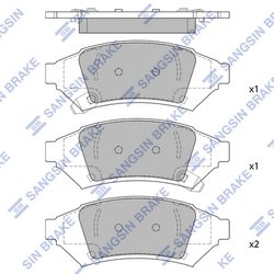 SET PLACUTE FRANA HI-Q SP2102-F - Piesa auto compatibila cu mai multe marci