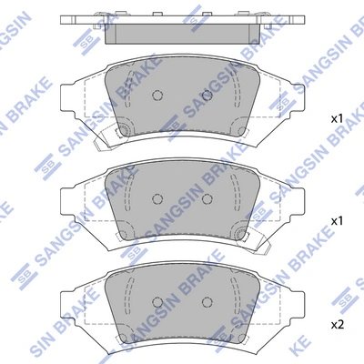 Set placute frana Hi-Q SP2102-F