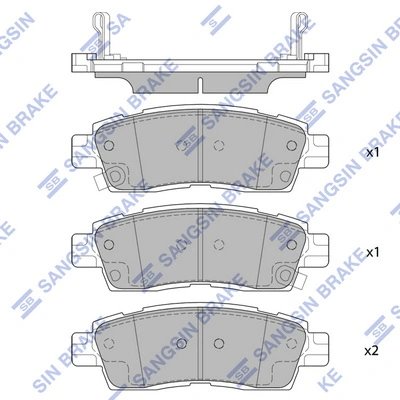 SET PLACUTE FRANA HI-Q SP2247 - Piesa auto compatibila cu mai multe marci