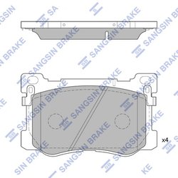 SET PLACUTE FRANA HI-Q SP4228 - Piesa auto compatibila cu mai multe marci