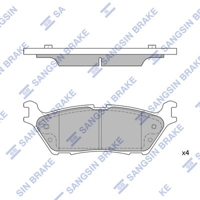 SET PLACUTE FRANA HI-Q SP4274 - Compatibil cu FORD USA