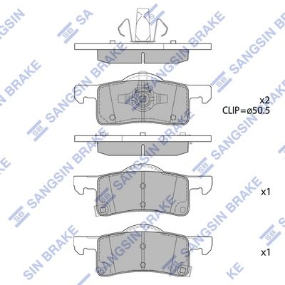 SET PLACUTE FRANA HI-Q SP4387 - Compatibil cu FORD USA