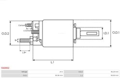 SOLENOID ELECTROMOTOR AS-PL SS0002 - Piesa auto compatibila cu mai multe marci