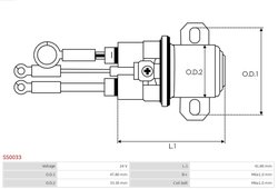 SOLENOID ELECTROMOTOR AS-PL SS0033 - Piesa auto compatibila cu mai multe marci