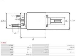 SOLENOID ELECTROMOTOR AS-PL SS1001 - Piesa auto compatibila cu mai multe marci