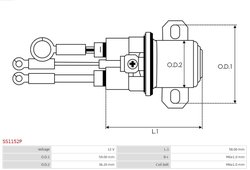 SOLENOID ELECTROMOTOR AS-PL SS1152P - Piesa auto compatibila cu mai multe marci