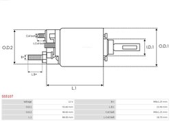 SOLENOID ELECTROMOTOR AS-PL SS5107 - Piesa auto compatibila cu mai multe marci