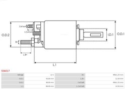 SOLENOID ELECTROMOTOR AS-PL SS6017 - Piesa auto compatibila cu mai multe marci