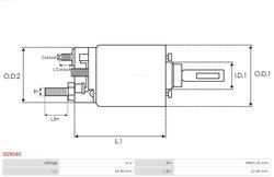 SOLENOID ELECTROMOTOR AS-PL SS9040 - Piesa auto compatibila cu mai multe marci
