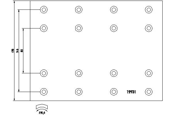 Set garnituri de frictiune frana tambur DON SV402S7100
