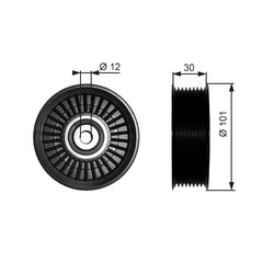 Rola ghidare curea transmisie Gates T36170