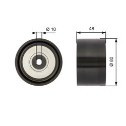 ROLA GHIDARE CUREA TRANSMISIE GATES T36259 - Compatibil cu MERCEDES-BENZ, SETRA
