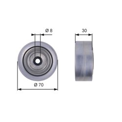 ROLA GHIDARE CUREA TRANSMISIE GATES T36386 - Compatibil cu AUDI, MAN, VW