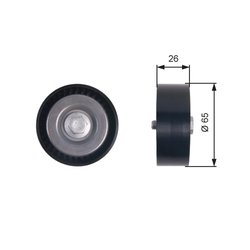 ROLA GHIDARE CUREA TRANSMISIE GATES T36414 - Compatibil cu CHEVROLET, OPEL, SAAB, VAUXHALL