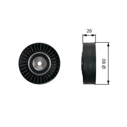 ROLA GHIDARE CUREA TRANSMISIE GATES T36461 - Compatibil cu VW