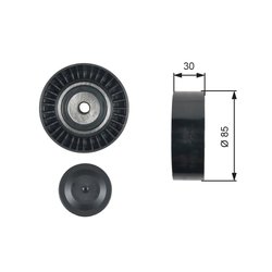 ROLA GHIDARE CUREA TRANSMISIE GATES T36477 - Compatibil cu SUBARU