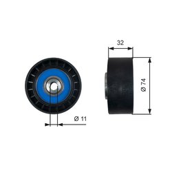 ROLA GHIDARE CUREA TRANSMISIE GATES T36518 - Compatibil cu SCANIA