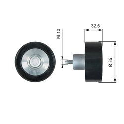 ROLA GHIDARE CUREA TRANSMISIE GATES T36625 - Compatibil cu MERCEDES-BENZ