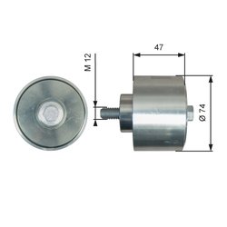 Rola ghidare curea transmisie Gates T36637