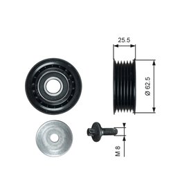 Rola ghidare curea transmisie Gates T36736