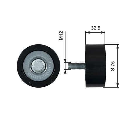 ROLA GHIDARE CUREA TRANSMISIE GATES T36741 - Compatibil cu MERCEDES-BENZ, SETRA