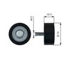 ROLA GHIDARE CUREA TRANSMISIE GATES T36741 - Compatibil cu MERCEDES-BENZ, SETRA