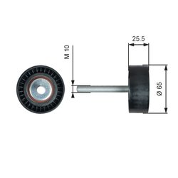 ROLA GHIDARE CUREA TRANSMISIE GATES T36772 - Compatibil cu CITROEN, FIAT, OPEL, PEUGEOT, VAUXHALL