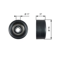 ROLA GHIDARE CUREA TRANSMISIE GATES T38028 - Compatibil cu ACURA, DAIMLER, HONDA, JAGUAR, LAND ROVER