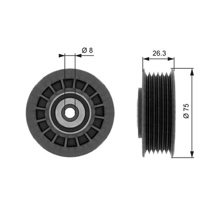 Rola intinzator curea transmisie Gates T38092